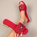 plus Size Low Heel Rhinestone Slip On Sandals For Women Summer New Style Outdoor Wear_vogvips.com