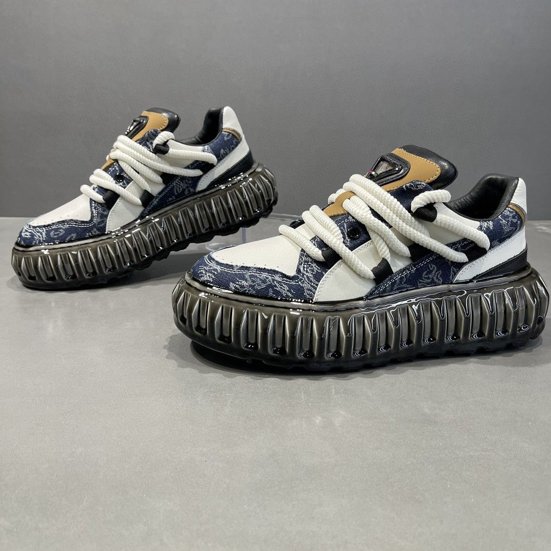 Men’s Shoes Casual Shoes All Match Color Matching Thick Soled Casual Shoes Light Luxury Height Increasing Rubber Shoes_vogvips.com