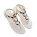 Women's Plus Size Ethnic Style Beaded Fashionable Versatile 2026 Summer New Flat Breathable Casual Sandals For Women_vogvips.com
