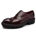 New Stylish Crocodile Pattern Embossed Men's With Rubber Foam Thick Soles, European Style Trendy Hairstylist Shoes_vogvips.com