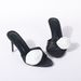 Elegant Floral High Heel Sandals For Women - Comfortable Round Toe Satin Slides With Rubber Sole (Black, Burgundy, Nude)_vogvips.com