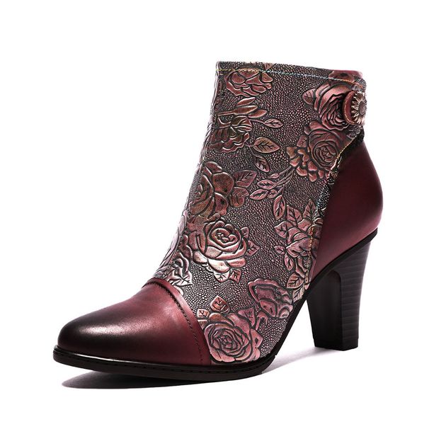 WalkPrime Blue Dream Butterfly New Model Large Size Export European And American Boots Niche Retro Women's Shoes_vogvips.com