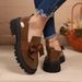 Women's Retro Low Top Platform Shoes Plus Size British Style Bow Detail Leather New Autumn_vogvips.com
