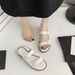 2026 New 2025 Summer Simple Strap Roman Shoes Round Versatile Soft Sole Flat Belt Buckle Open Toe Sandals_vogvips.com