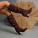 Women's Pointed Toe High Heeled Fashion Boots Suede High Top Winter_vogvips.com