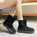 Women's Snow Boots Internet Celebrity Sheepskin Integrated Northeast 2024 New Winter Fleece-Lined Warm Casual Large_vogvips.com
