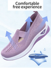 Women's Shoes Solid Color Breathable Sneakers, Casual Sneaker Women's Summer Sneakers, Low-top Knitted Casual Mom Shoes_vogvips.com