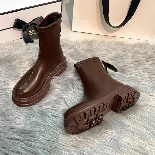 Free Shipping Designer Women Boots Black Beige Dark Brown Milk Tea Color Comfortable Wear-resisting Outdoor Casual Shoe_vogvips.com