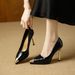 Waterproof Platform High Heels That Don't Tire The Feet, 2026 Spring And Autumn New Fashion Metallic Pointed Toe Stiletto Shallow_vogvips.com