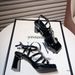 2025 Summer New Sexy Elegant Rhinestone Strap High Roman Sandals For Women With Waterproof Platform And Open Toe Chunky_vogvips.com