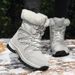 Women's Winter Snow Boots With Fleece Lining, Non-Slip Rubber Sole, Warm & Comfortable Casual Shoes For Cold Weather Cotton Shoes, Women's Boots_vogvips.com