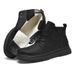 Large Size Thick-soled Tooling Martin Boots Men's Casual Hand-scratched Retro Velvet Snow Boots_vogvips.com
