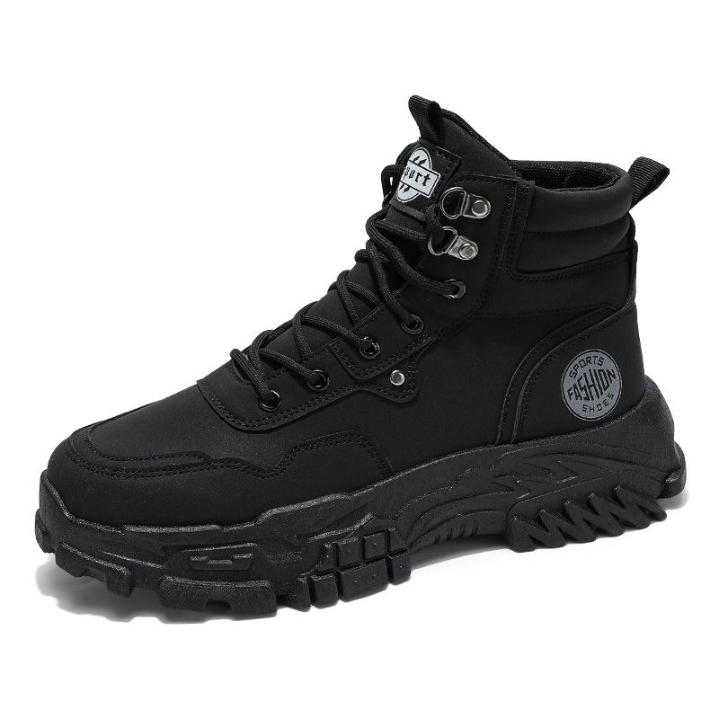 British Style Brown Men's Motorcycle Boots Original Fashion Casual Platform Boots Men Winter Street Leather Ankle Boots_vogvips.com