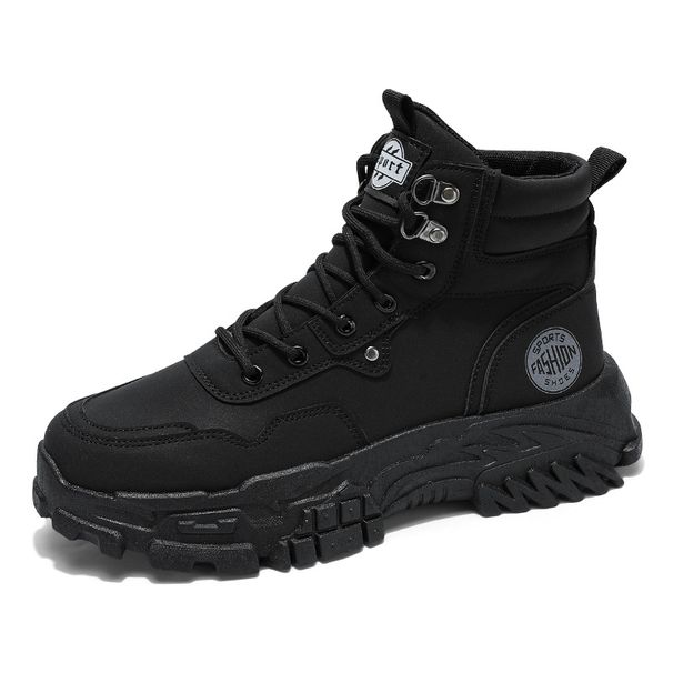 British Style Brown Men's Motorcycle Boots Original Fashion Casual Platform Boots Men Winter Street Leather Ankle Boots_vogvips.com