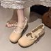 French Mary Jane Shoes 2026 Spring And Autumn New Retro Gentle Temperament With Skirt Thick Heel Light Mouth Single Shoes Women's Shoes_vogvips.com