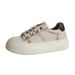 Summer New Flat Sports Thick Soled Bread White Shoes, Women's Niche Versatile Board Casual Trendy Shoes_vogvips.com