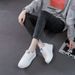 W1758 Height Increasing Thick Sole Women's White Sneakers 2022 Autumn Casual Versatile Korean Style Sports Travel Shoes_vogvips.com