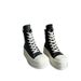 2025 New High-Top Canvas Shoes , Elevated Casual Thick-Soled Platform Shoes_vogvips.com