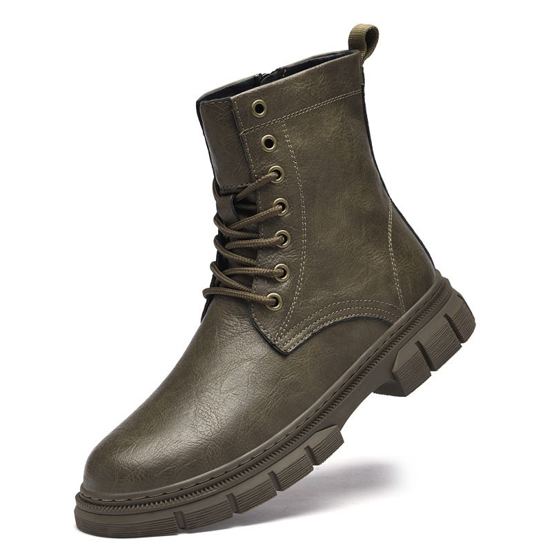 Fleece Martin Boots Large Size Comfortable And Breathable High Help Tooling Boots_vogvips.com
