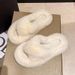 Home Furry Wome, Fashioable New Style Autum Ad Witer, Korea Versio, Thick Sole, No-Slip Cotto Slippers For_vogvips.com