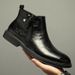 Martin Boots Men's Shoes Heightened Platform Retro Locomotive Shoes Sleeve Big Yellow Boots_vogvips.com