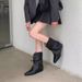 【Fanfuna】Pointed Toe Hot Girl Western Jeans Women 2025 New Slim Short Chunky Heel Martin Boots_vogvips.com