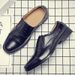 Formal Joint Sandals, Leather Three Section Head Formal Dress Men's Black White Shoes, Wedding Security, Leisure, And_vogvips.com