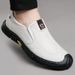 Fashionable Lace-up Casual Men's Soft Leather Soft-soled Driving Shoes, Slip-on Trendy Shoes_vogvips.com