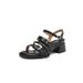 Retro Mid-heeled Sandals For Women's Summer New British Style With One-word Buckle Thick Heel Stepping On Shit Open-toed Roman Shoes For Women_vogvips.com