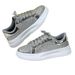 Plus Size Glitter Thick Sole Height Increasing Sneakers Glossy Versatile Couple Style Fashion Trendy Comfortable Fl_vogvips.com
