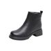 Wool Mom Cotton Short Boots Fleece Lined Non-Slip Women's Middle-Aged And Elderly 2024 Autumn Winter Leather Shoes_vogvips.com