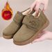 Autumn Winter Fashion Versatile Cotton Shoes Outdoor Snow With Fleece Lining Thickened Warm Comfortable Women's Boots_vogvips.com