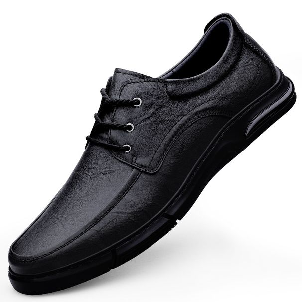 Pattern Leather Shoes Casual Men's Shoes Rubber Non-slip Leather Shoes Casual Men's Shoes_vogvips.com