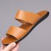 2026 NewMen's Casual Leather Slide Sandals Flat Designer Open Toe Non-Slip Slippers Black Brown Outdoor Summer Beach_vogvips.com