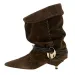 Autumn And Winter 5cm Thin Heel Short Fashion Pointed Wide Tube Folding Stacked Womens Ankle Boots 250711_vogvips.com