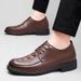 Lace-up Men's Shoes Doudou Shoes Casual Shoes Soft-soled Leather Shoes Lazy Shoes_vogvips.com