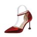MTX 2025 Spring/Summer New Korean Style Pointed Toe Single One-Strap Buckle Stiletto High Heels Fashion Hollow Women's Shoes_vogvips.com