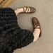 Korean-style Women's Flat 2025 Spring-summer New Model, Cross-strap Slip-on Shallow Mary Jane Shoes, Round Toe, Soft_vogvips.com