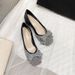 2025 Autumn New Heel Shoes, Water Diamond Square Head Single Shoes For Women, Wide Fat Feet, Large Size, Slim Shallow_vogvips.com