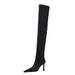 365-9 European And American Style Party Sexy Nightclub Slimming Long Boots, Ultra-high Heel Pointed Toe Stretch Lycra_vogvips.com