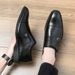 Cross-Border Business Double Buckle Monk Men's Large Size Pointed Formal European And American Office Brogue Leather_vogvips.com