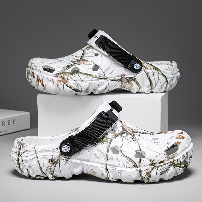 Fashion Men Slippers Comfort Beach Sandals Non-slip Garden Slides Chef Shoes Summer Casual Shoes Nurse Doctor Shoes Flip Flops_vogvips.com