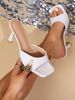 MTX 2025 Spring/Summer New 's Shoes Stiletto High Heels Fashion Outdoor Peep Toe Stone Pattern Large Size Slippers For_vogvips.com