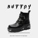 Metal Punk Style Martin Boots Thick Sole Heightening Retro Tooling Boots Ruffian Handsome Men's Shoes_vogvips.com