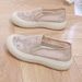 Summer Women's Mesh Shoes Breathable Fisherman Lace Slip-On Soft Sole Casual Mother's Shoes_vogvips.com