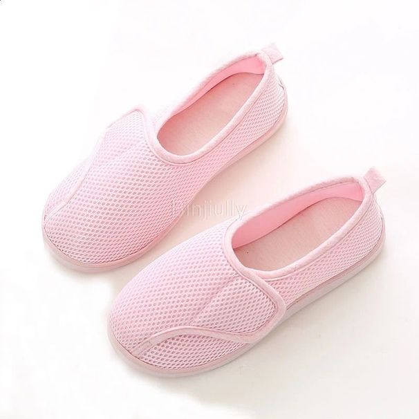 Women Shoes Home Soft Mesh Breathable Pregnant Anti Slip Diabetic Arthritis Edema Slippers For Expectant Mom Extra Wide_vogvips.com