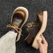 ShoeVault Chunky Derby For Men Women, Trendy Thick-Soled Height-Increasing Leather Casual Couple's Shoes, Versatile Autumn And_vogvips.com
