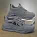 Spring New Breathable Mesh Men's Sports Trend Versatile Thick Sole Casual Running Dad Shoes_vogvips.com