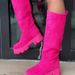 Women's Shoes Large-size Mid-length Women's Boots Thick-heeled Thick-soled Fashion Towel Boots Fashion Boots_vogvips.com
