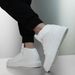 New Board Autumn/Winter Mid Top Korean Edition Sports Trendy Men's Casual Versatile White Shoes Men_vogvips.com